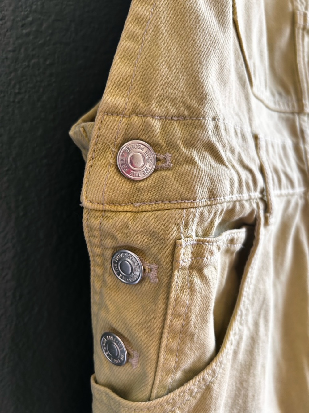 Free People Ziggy Denim Lime Green Short Overalls - Picture 6 of 8